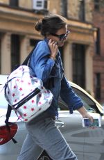 KATIE HOLMES Out and About in Manhattan 08/04/2015