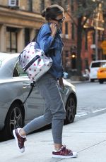 KATIE HOLMES Out and About in Manhattan 08/04/2015