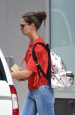 KATIE HOLMES Out and About in New York 08/24/2015