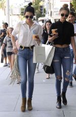 KENDALL JENNER and GIGI HADID Out and About in Beverly Hills 07/31/2015