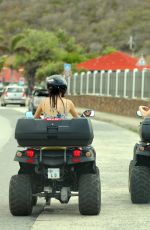 KENDALL JENNER and KHLOE KARDASHIAN Riding ATV