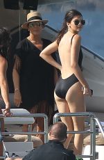 KENDALL JENNER Having Fun on Vacation in St. Barts 08/19/2015