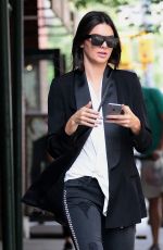 KENDALL JENNER Out and About in New York 08/30/2015