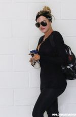 KHLOE KARDASHIAN Heading to a Gym in Beverly Hills 08/25/2015
