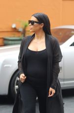 KIM KARDASHIAN Heading to Lunch with KRIS JENNER in Calabasas 08/25/2015