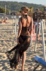 KIMBERLEY GARNER in Swimsuit at a Beach in St. Tropez 08/06/2015