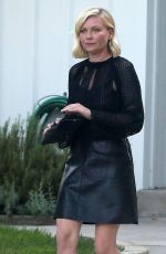 KIRSTEN DUNST Leaves Her House in Toluca Lake 08/24/2015
