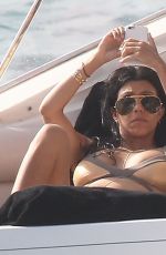 KOURTNEY KARDASHIAN in Bikini at a Beach in St. Barts 08/20/2015