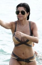 KOURTNEY KARDASHIAN in Bikini at a Beach in St. Barts 08/20/2015