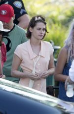 KRISTEN STEWART on the Set of the New Woody Allen Movie in Los Angeles 08/24/2015