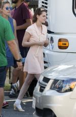 KRISTEN STEWART on the Set of the New Woody Allen Movie in Los Angeles 08/24/2015