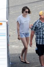 KRISTEN STEWART on the Set of Woody Allen