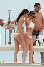 KYLIE and KENDALL JENNER and HAUKEY BALDWIN in Bikinis at a Boat in Punta Mita 08/12/2015