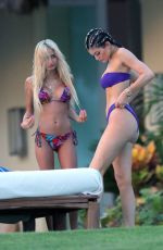 KYLIE JENNER and PIA MIA PEREZ in Bikinis in Punta Mita 08/10/2015