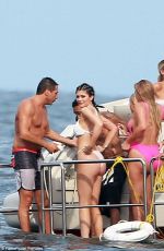 KYLIE JENNER in Bikini on a Boat with Friends and Sister in Punta Mita