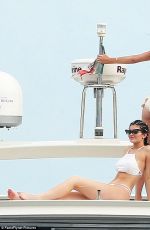 KYLIE JENNER in Bikini on a Boat with Friends and Sister in Punta Mita