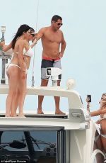 KYLIE JENNER in Bikini on a Boat with Friends and Sister in Punta Mita