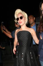 LADY GAGA Leaves Pump Restaurant in West Hollywood 08/24/2015