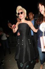 LADY GAGA Leaves Pump Restaurant in West Hollywood 08/24/2015