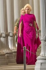 LADY GAGA on the Set of American Horror Story in Los Angeles 08/20/2015