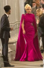 LADY GAGA on the Set of American Horror Story in Los Angeles 08/20/2015