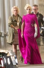 LADY GAGA on the Set of American Horror Story in Los Angeles 08/20/2015