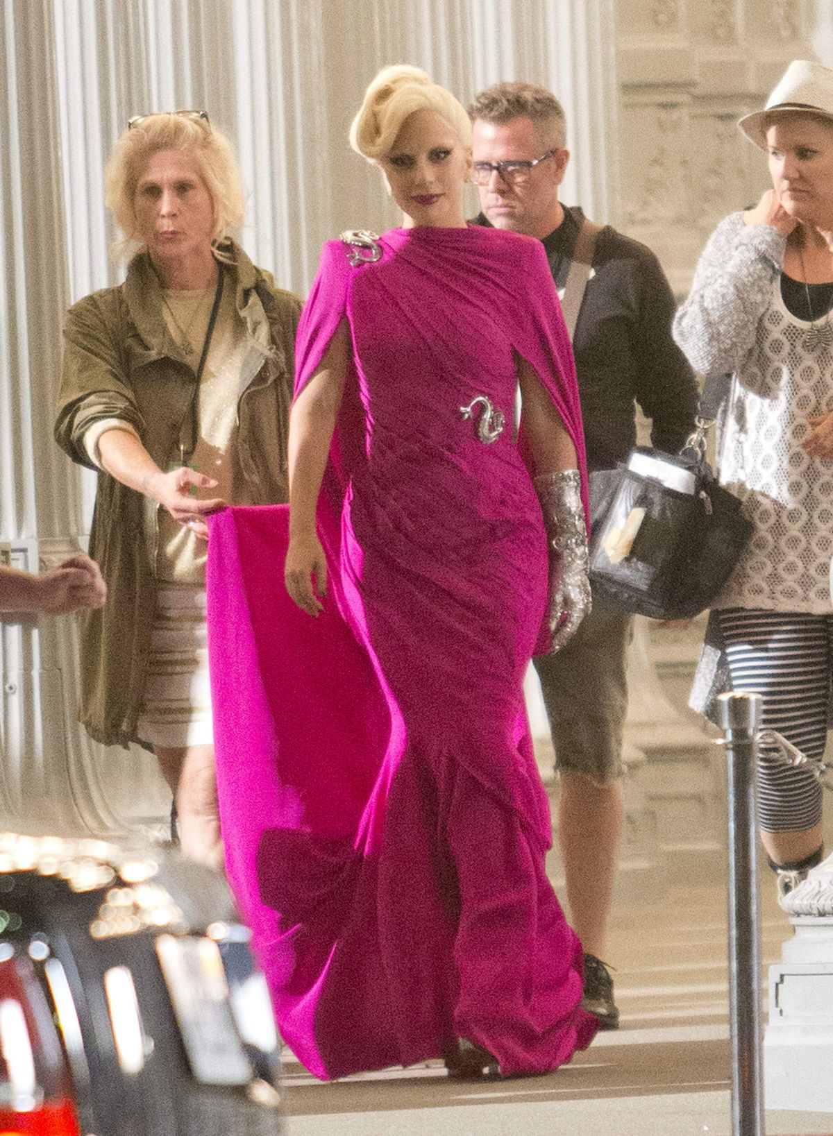 LADY GAGA on the Set of American Horror Story in Los Angeles 08/20/2015 ...