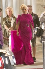 LADY GAGA on the Set of American Horror Story in Los Angeles 08/20/2015