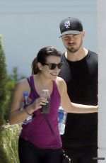 LEA MICHELE Leaves a Gym in Nola 08/01/2015