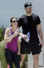 LEA MICHELE Leaves a Gym in Nola 08/01/2015