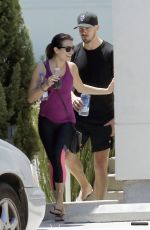LEA MICHELE Leaves a Gym in Nola 08/01/2015