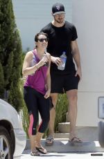 LEA MICHELE Leaves a Gym in Nola 08/01/2015