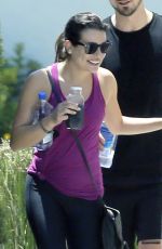 LEA MICHELE Leaves a Gym in Nola 08/01/2015