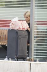 LENA GERCKE Enjoys a Smoke at a Train Station in Berlin 08/21/2015