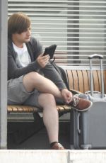 LENA GERCKE Enjoys a Smoke at a Train Station in Berlin 08/21/2015
