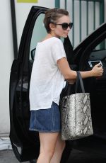LILY COLLINS Out and About in Beverly Hills 08/25/2015