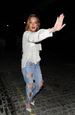 LINDSAY LOHAN at Chiltern Firehouse in London 08/10/2015