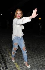 LINDSAY LOHAN at Chiltern Firehouse in London 08/10/2015
