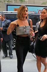 LUCY HALE Arrives at NBC Studios in New York 08/06/2015