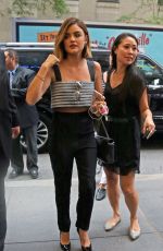 LUCY HALE Arrives at NBC Studios in New York 08/06/2015