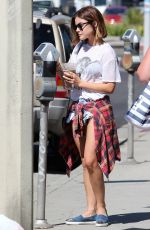 LUCY HALE in Shorts Out in Beverly Hills 08/12/2015