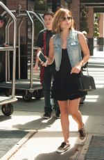 LUCY HALE Leaves Her Hotel in New York 08/07/2015