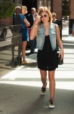 LUCY HALE Leaves Her Hotel in New York 08/07/2015