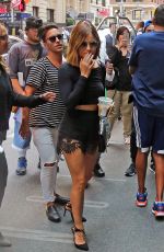 LUCY HALE Out and About in New York 08/06/2015