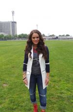 MADISON PETTIS on the Set of NFL