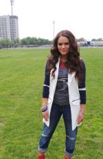 MADISON PETTIS on the Set of NFL