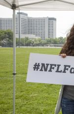 MADISON PETTIS on the Set of NFL