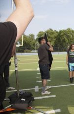 MADISON PETTIS on the Set of NFL