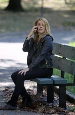 MEGAN BOONE on the Set of The Blacklist in New York 08/28/2015