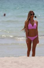 MELISSA CASTAGNOLI in Pink Bikini at a Beach in Miami